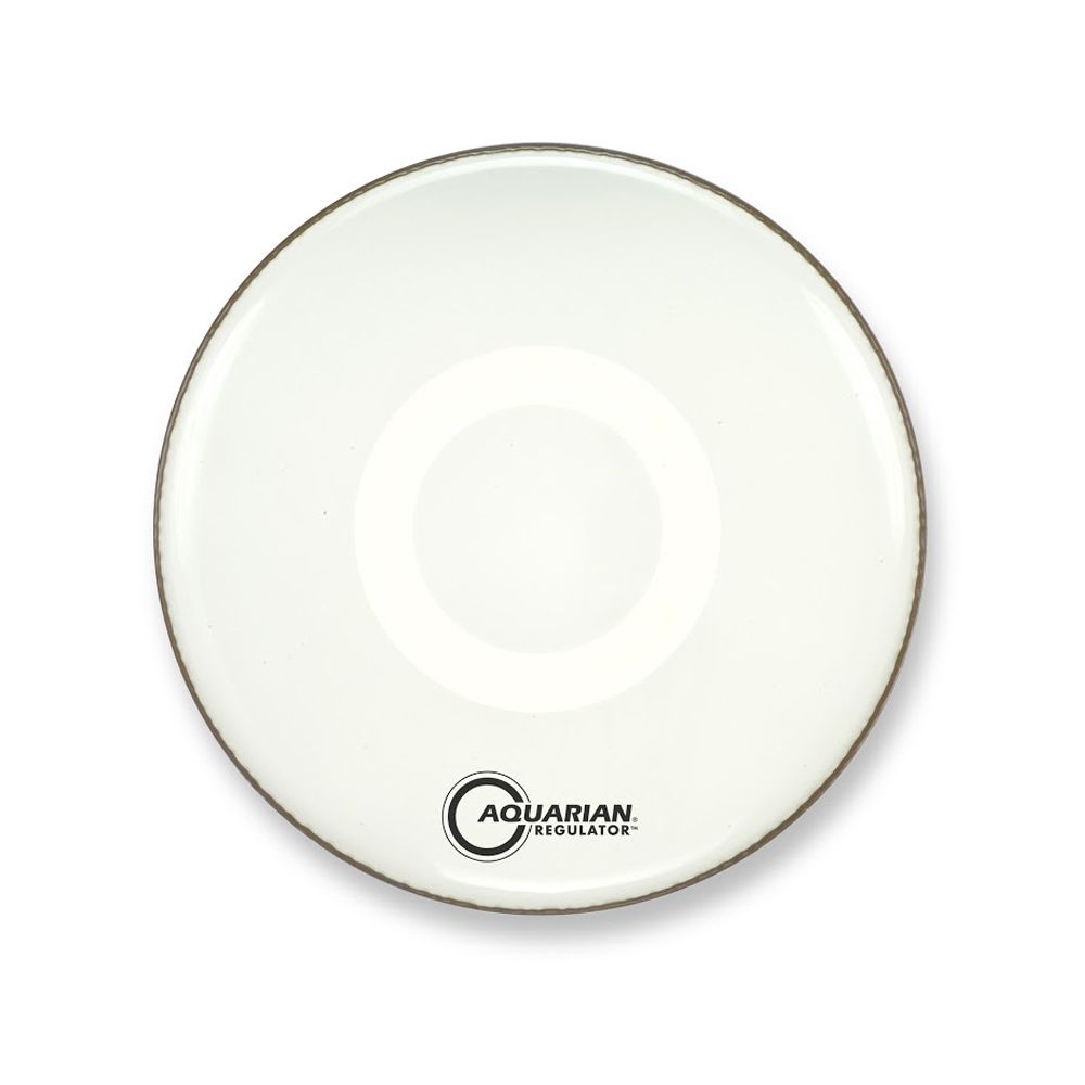 An image of Aquarian Rf22w 22 Front Bass W/Ring White Drumhead | PMT Online