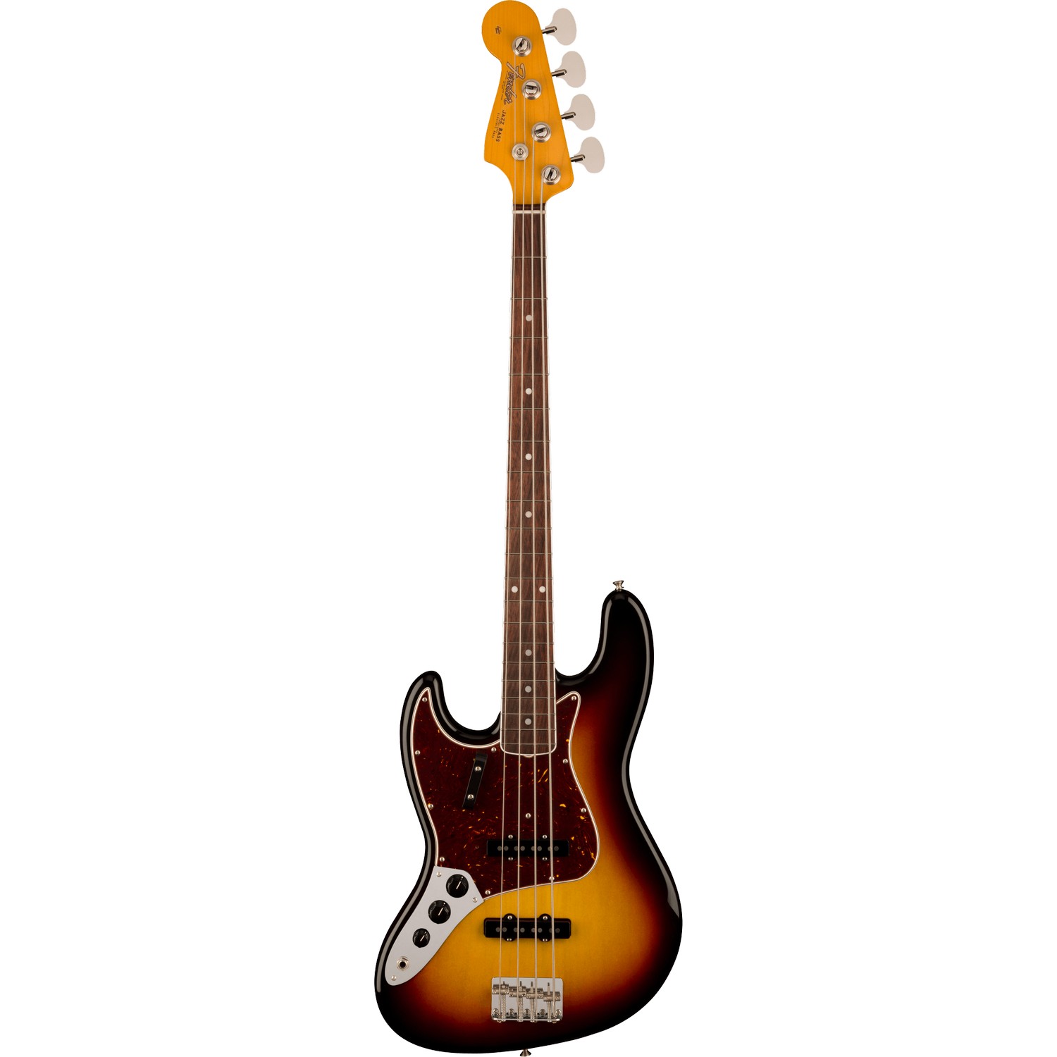 An image of Fender American Vintage II 66 Jazz Bass Lh Rw, 3 Tone Sunburst | PMT Online