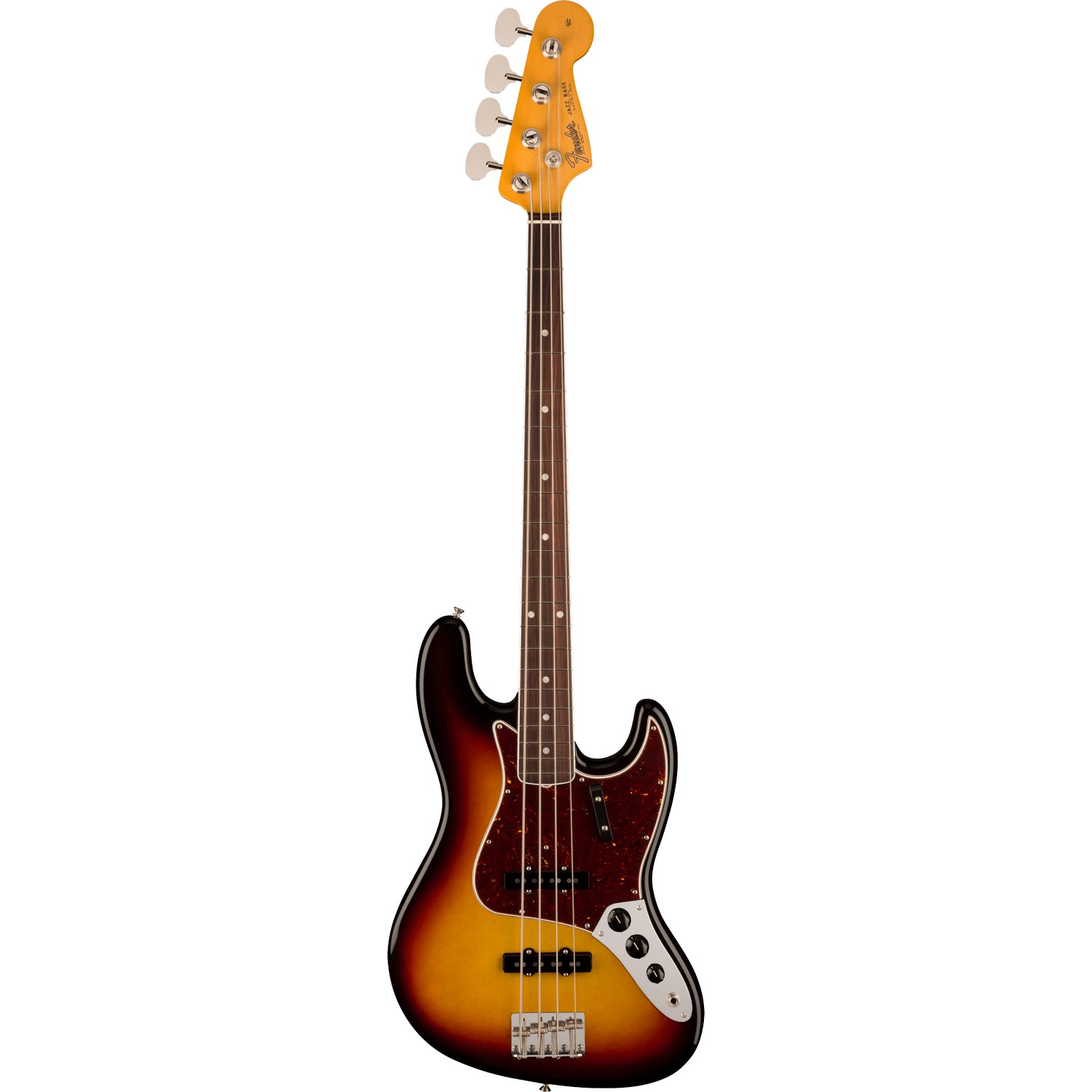 An image of Fender American Vintage II 66 Jazz Bass Rw, 3 Tone Sunburst | PMT Online