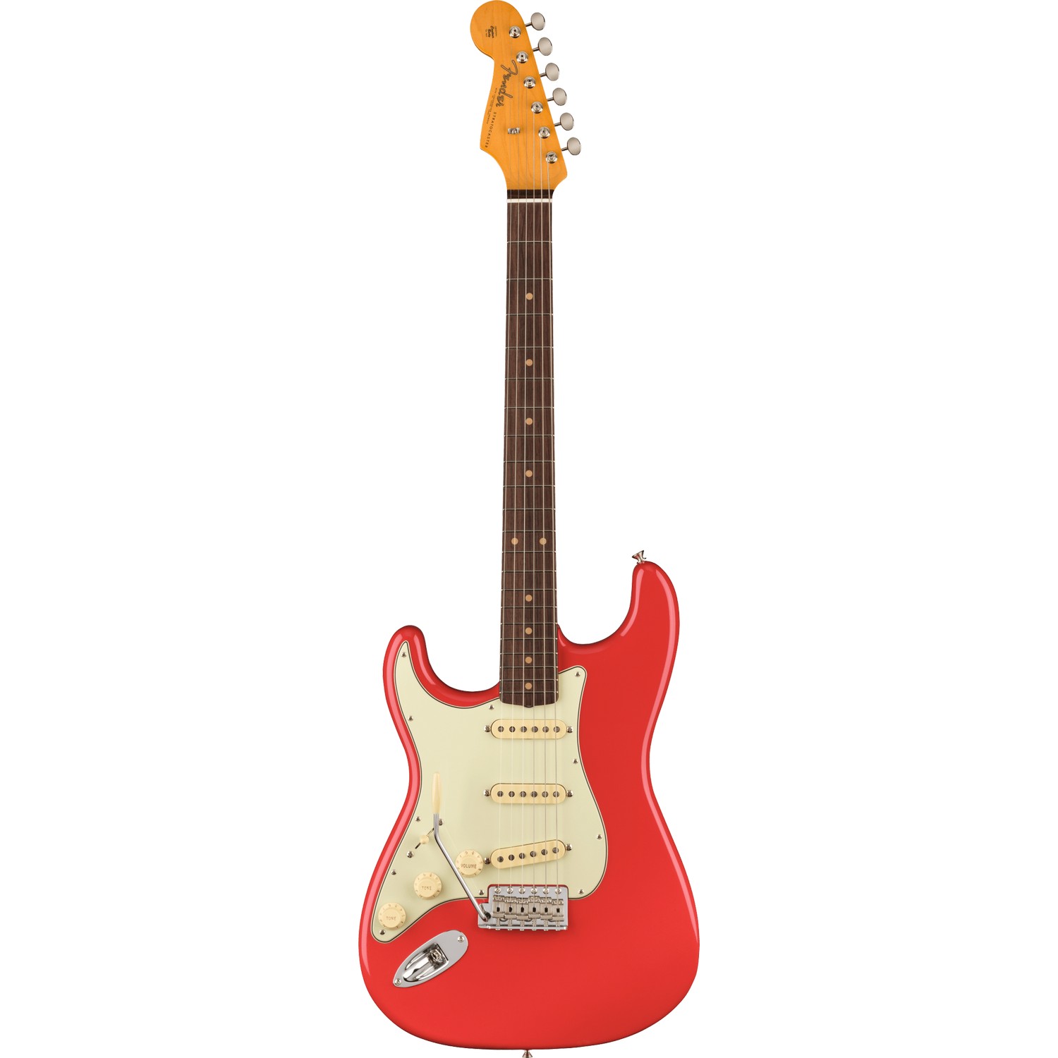 An image of Fender American Vintage II 61 Strat Lh Rw, Fiesta Red | PMT Online