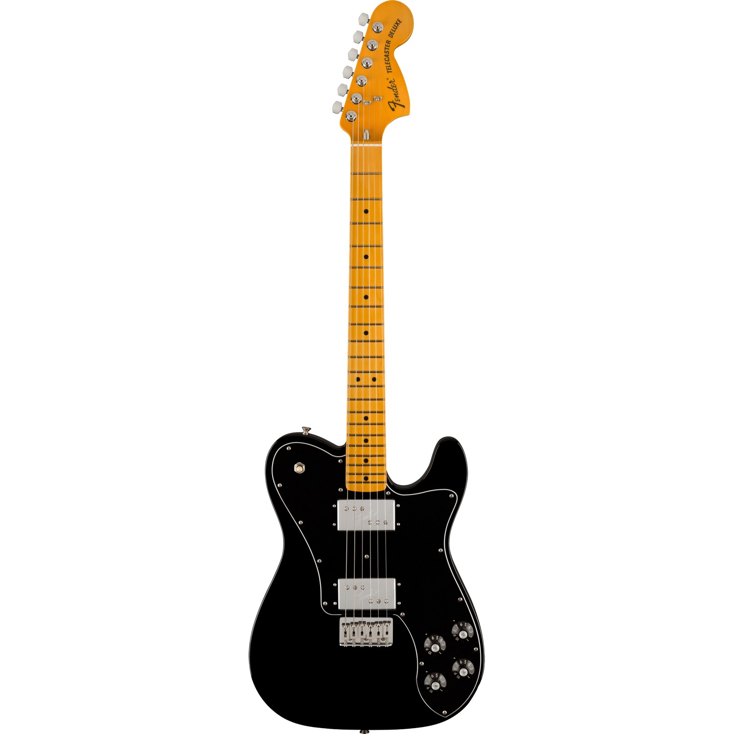An image of Fender American Vintage II 75 Tele Deluxe Mn, Black | PMT Online