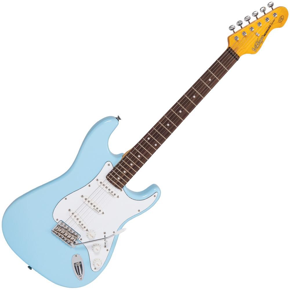 An image of Vintage V6 Electric Guitar, Laguna Blue | PMT Online