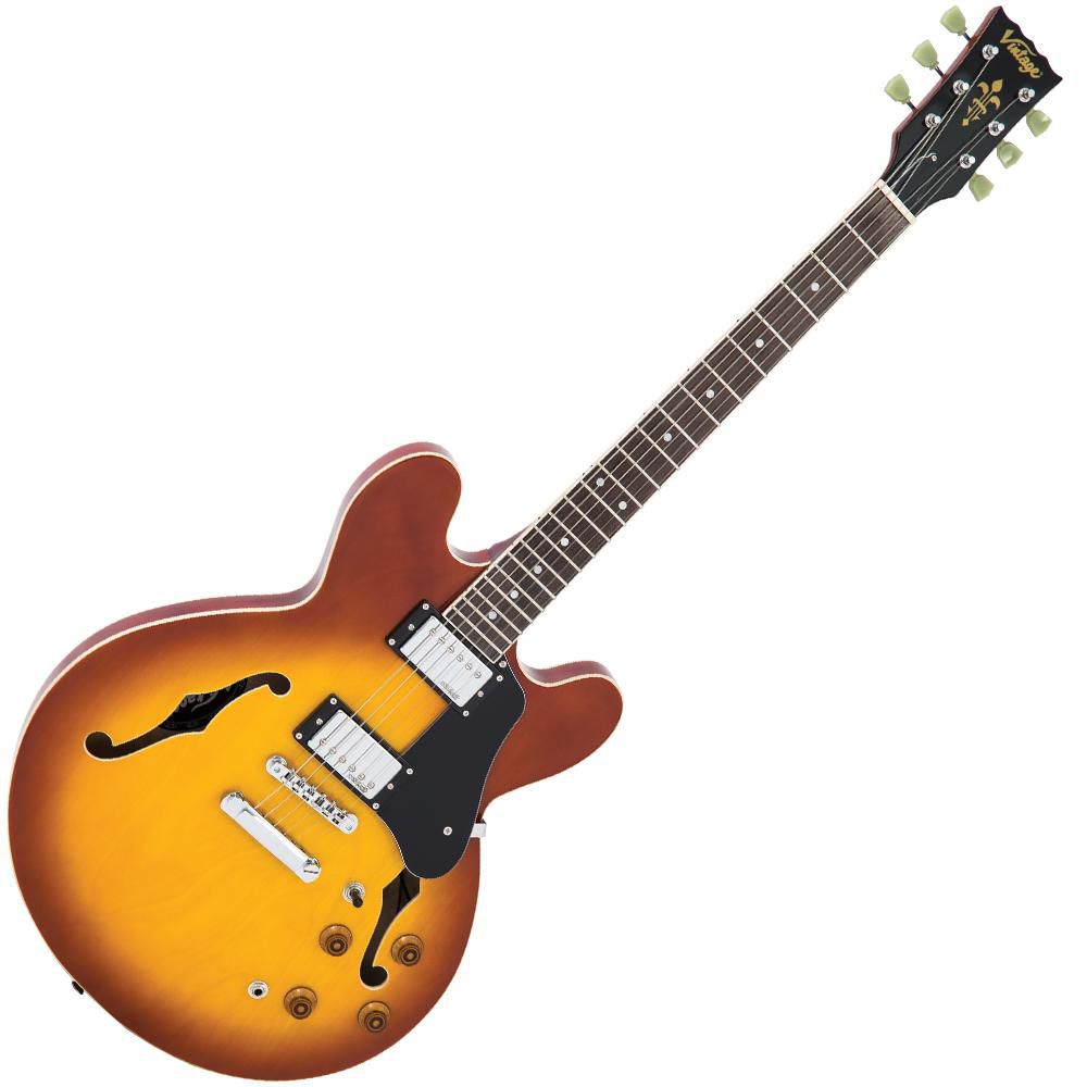 An image of Vintage Semi-Acoustic Guitar, Honey Burst | PMT Online