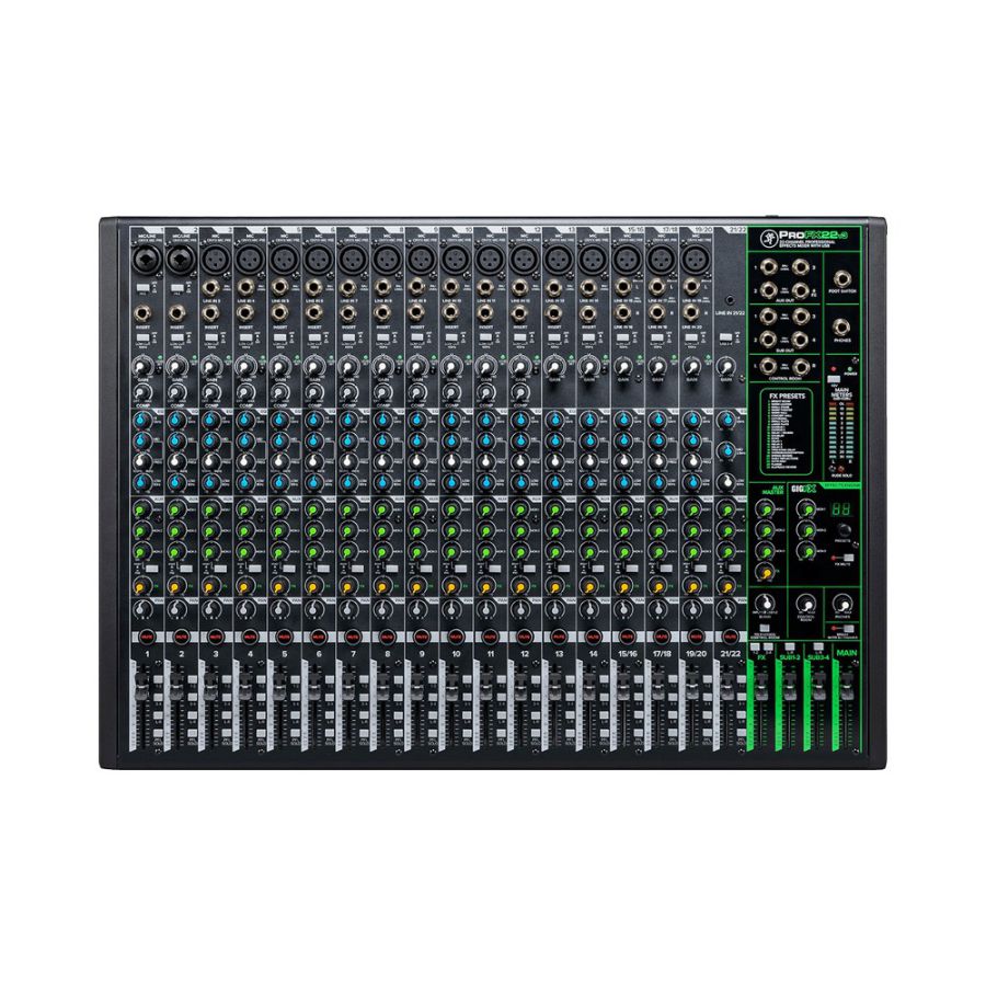 An image of Mackie ProFX22v3 22-Channel Analogue Mixer with USB | PMT Online