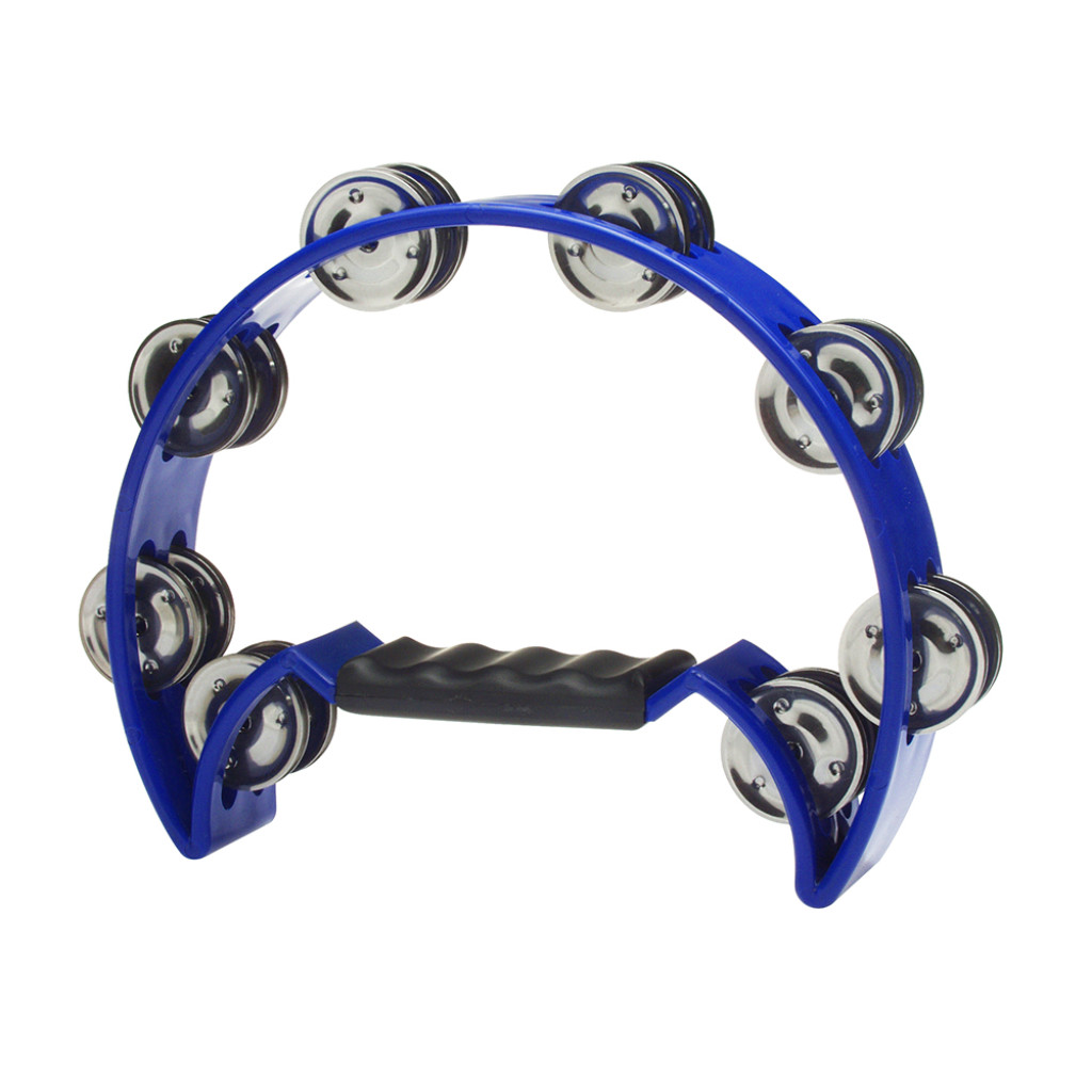 An image of Stagg Cutaway Tambourine Blue - Gift for a Drummer | PMT Online