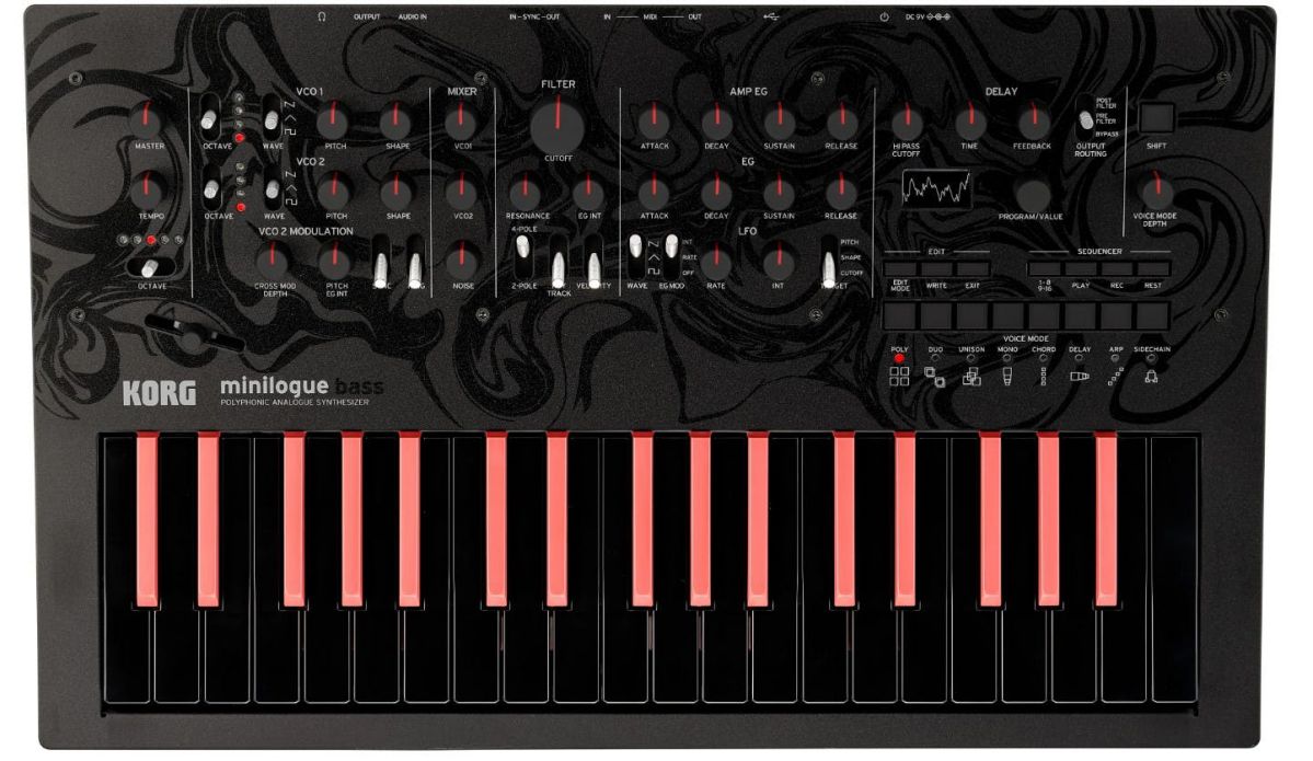 An image of Korg Minilogue Bass Analogue Synthesizer | PMT Online