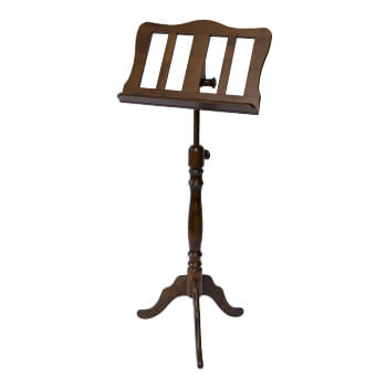 An image of Music Stand Wooden Baroque Walnut Finish | PMT Online