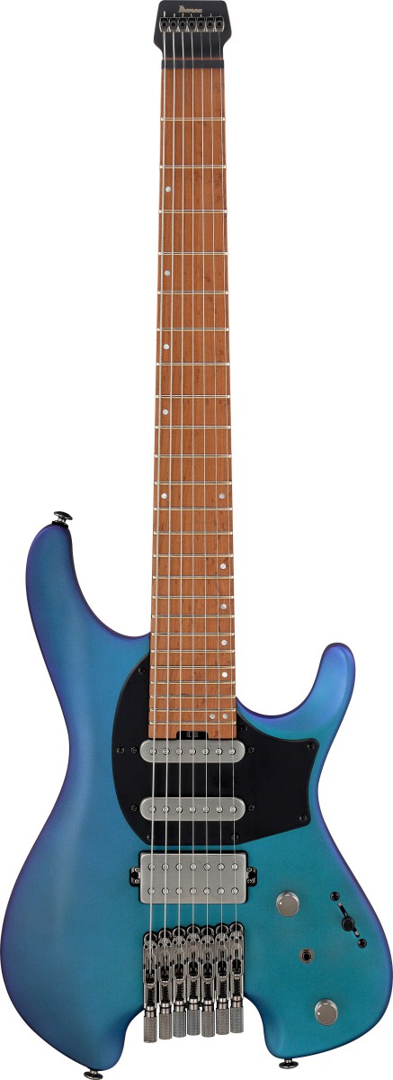 An image of Ibanez Q547-BMM Headless Electric Guitar, Blue Chameleon Metallic Matte | PMT On...