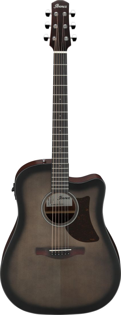 An image of Ibanez AAD50CE-TCB Electro Acoustic Guitar, Transparent Charcoal Burst Low Gloss...