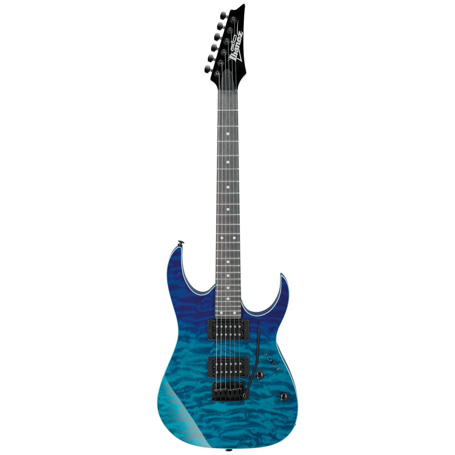 An image of Ibanez GRG120QASP-BGD Electric Guitar, Blue Gradation | PMT Online