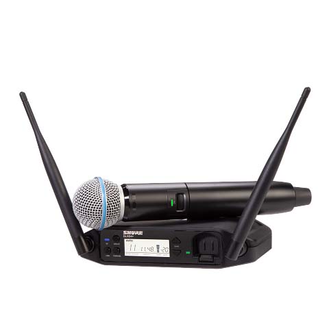 An image of Shure GLXD24+/Beta58 Digital Wireless Handheld Transmitter With Beta58A Capsule ...