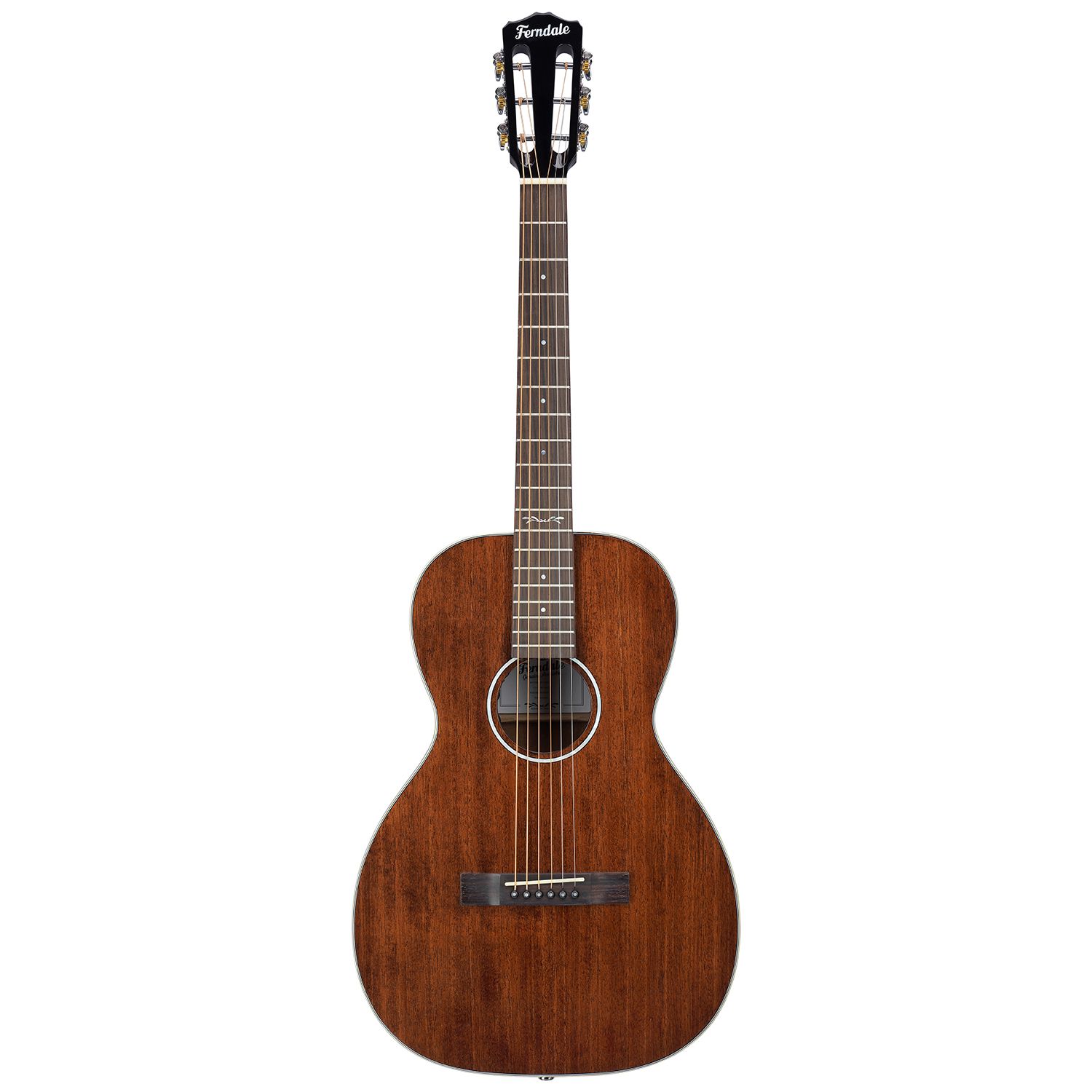 An image of Ferndale P3-E Parlor Electro Acoustic Guitar, Mahogany | PMT Online