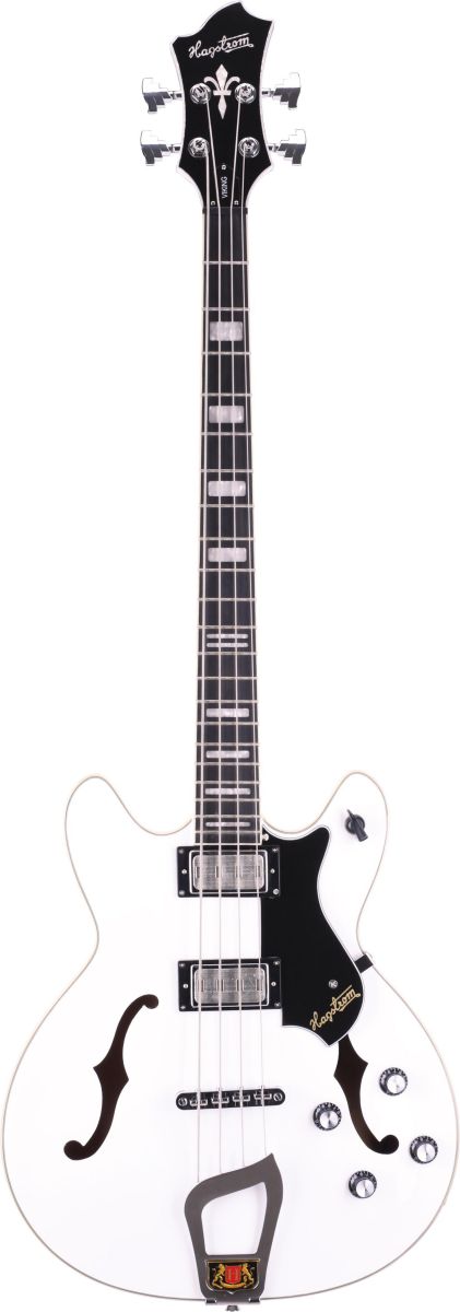 An image of Hagstrom Viking Bass Guitar, Short Scale White | PMT Online