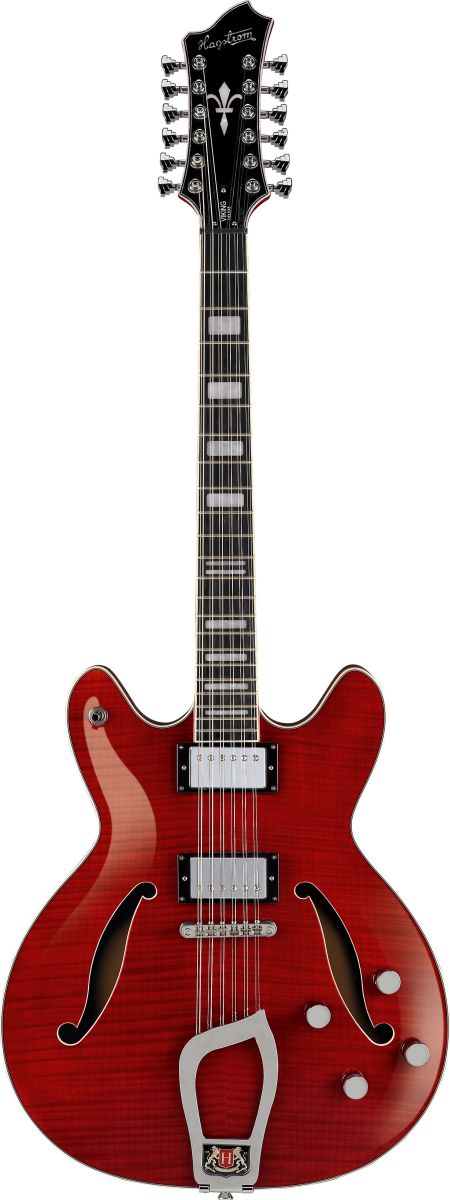 An image of Hagstrom Viking Deluxe 12 String, Wild Cherry Transparent | PMT Online