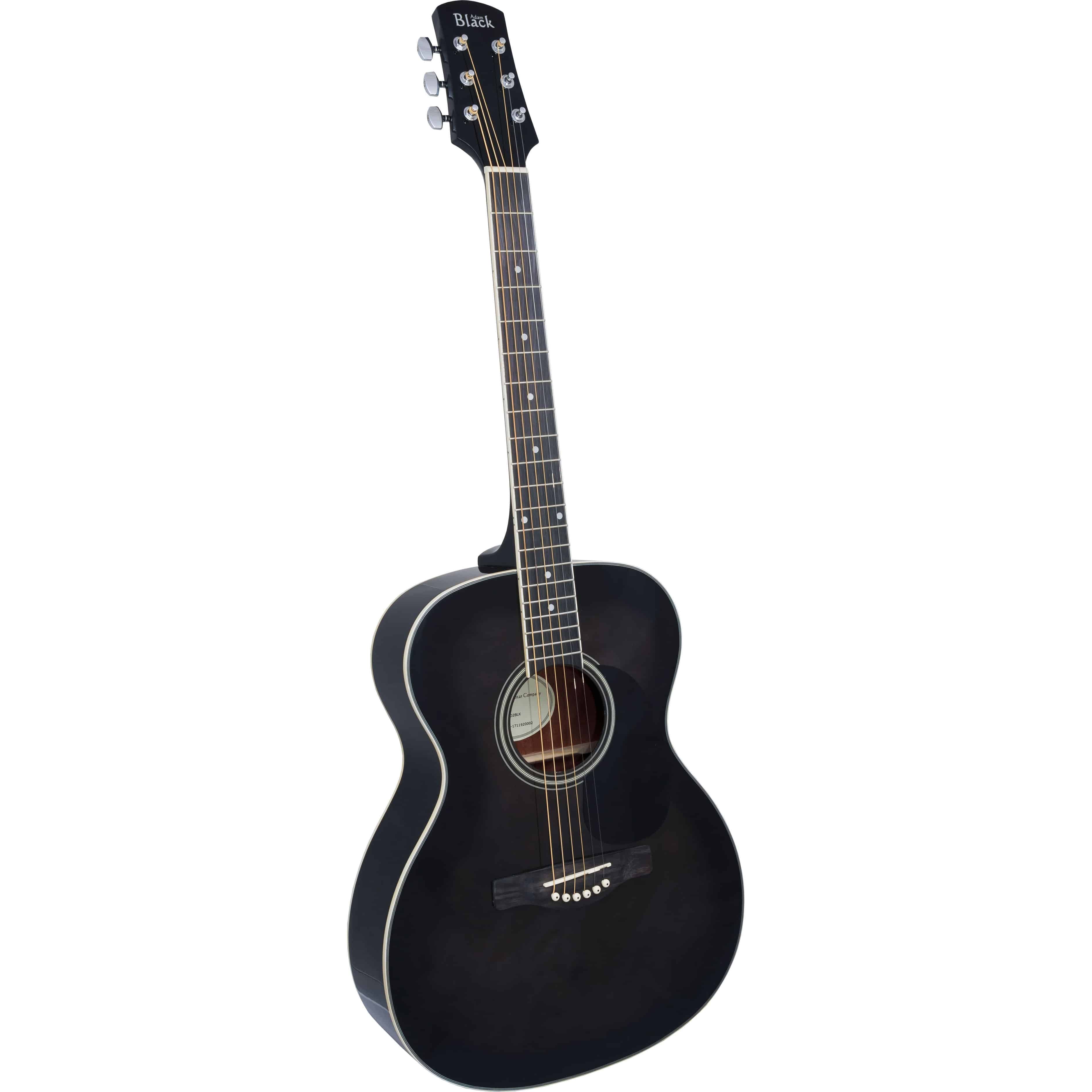 An image of Adam Black O-2 See-Through Black Acoustic Guitar | PMT Online
