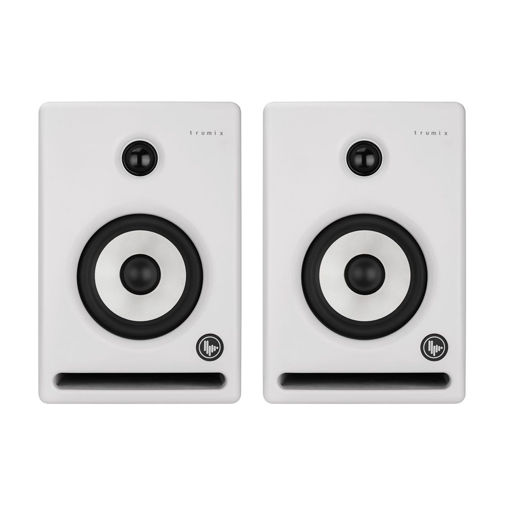 An image of Trumix AR5 Active Studio Monitors (Pair), White - Budget Studio Speakers | PMT O...