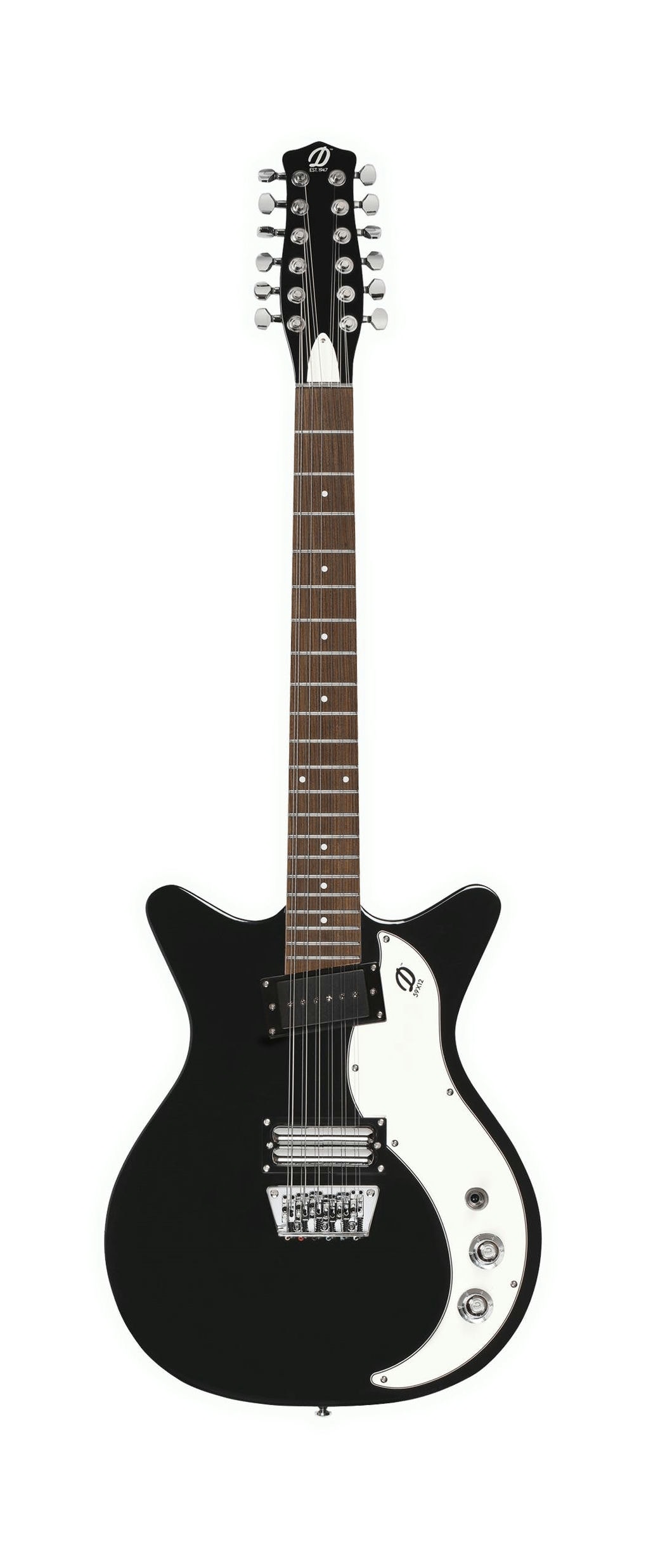 An image of Danelectro Dc59x 12 String Guitar Gloss Black | PMT Online