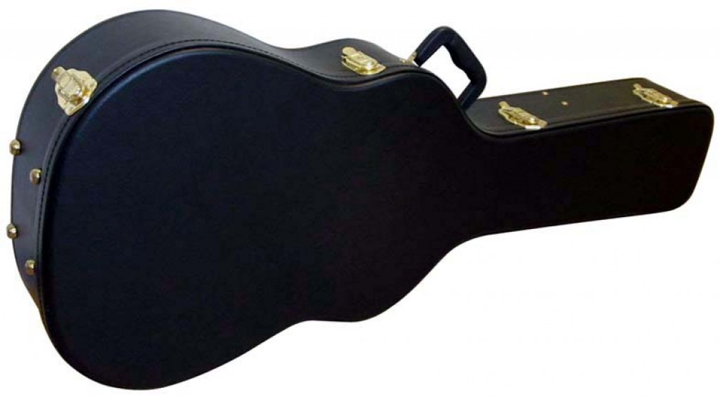 An image of Stagg GCA-W BK Western Dreadnought Acoustic Guitar Hard Case - Black | PMT Onlin...