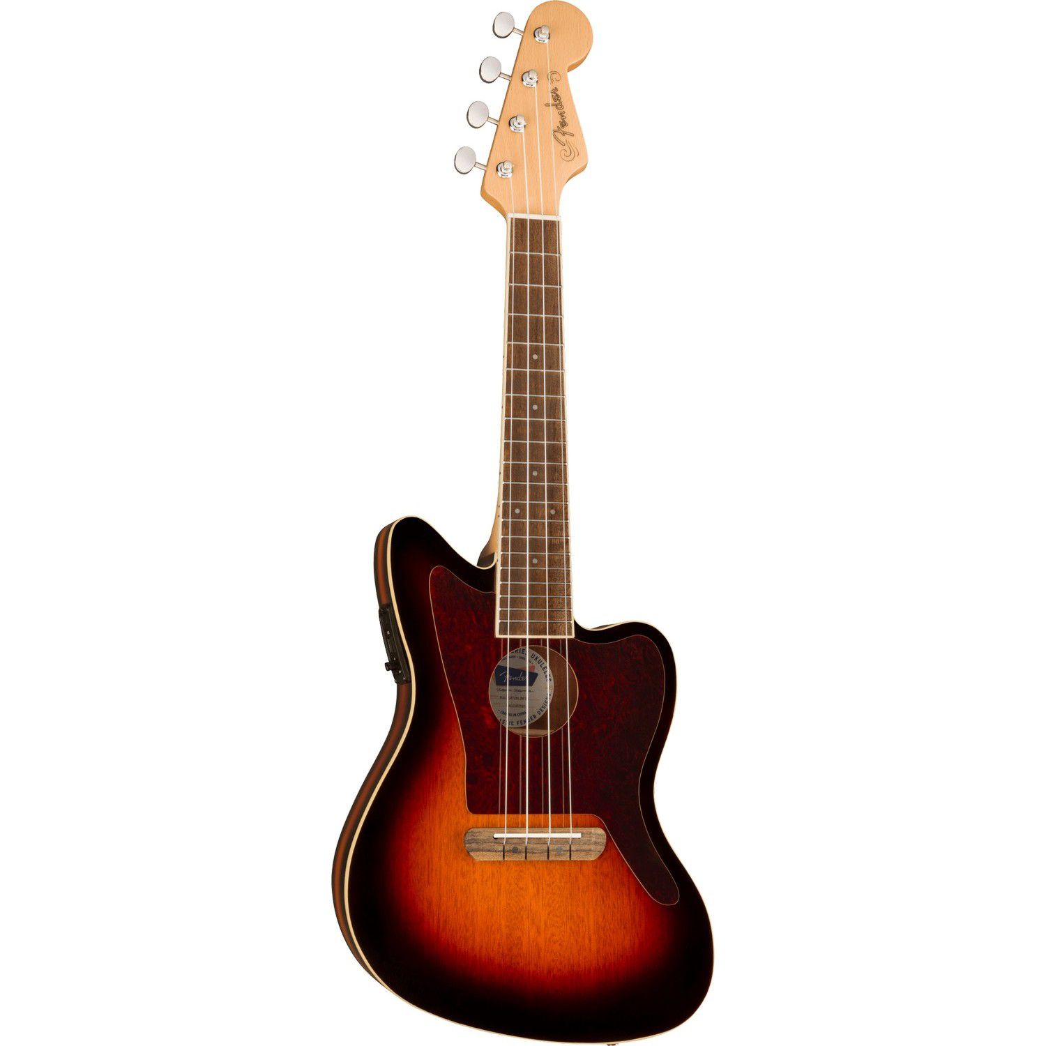 An image of Fender Fullerton Jazzmaster Uke WN TSPG 3-Color Sunburst | PMT Online