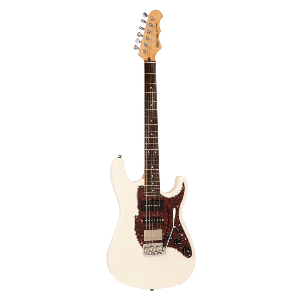 An image of Fret King Corona Custom Guitar - Vintage White | PMT Online