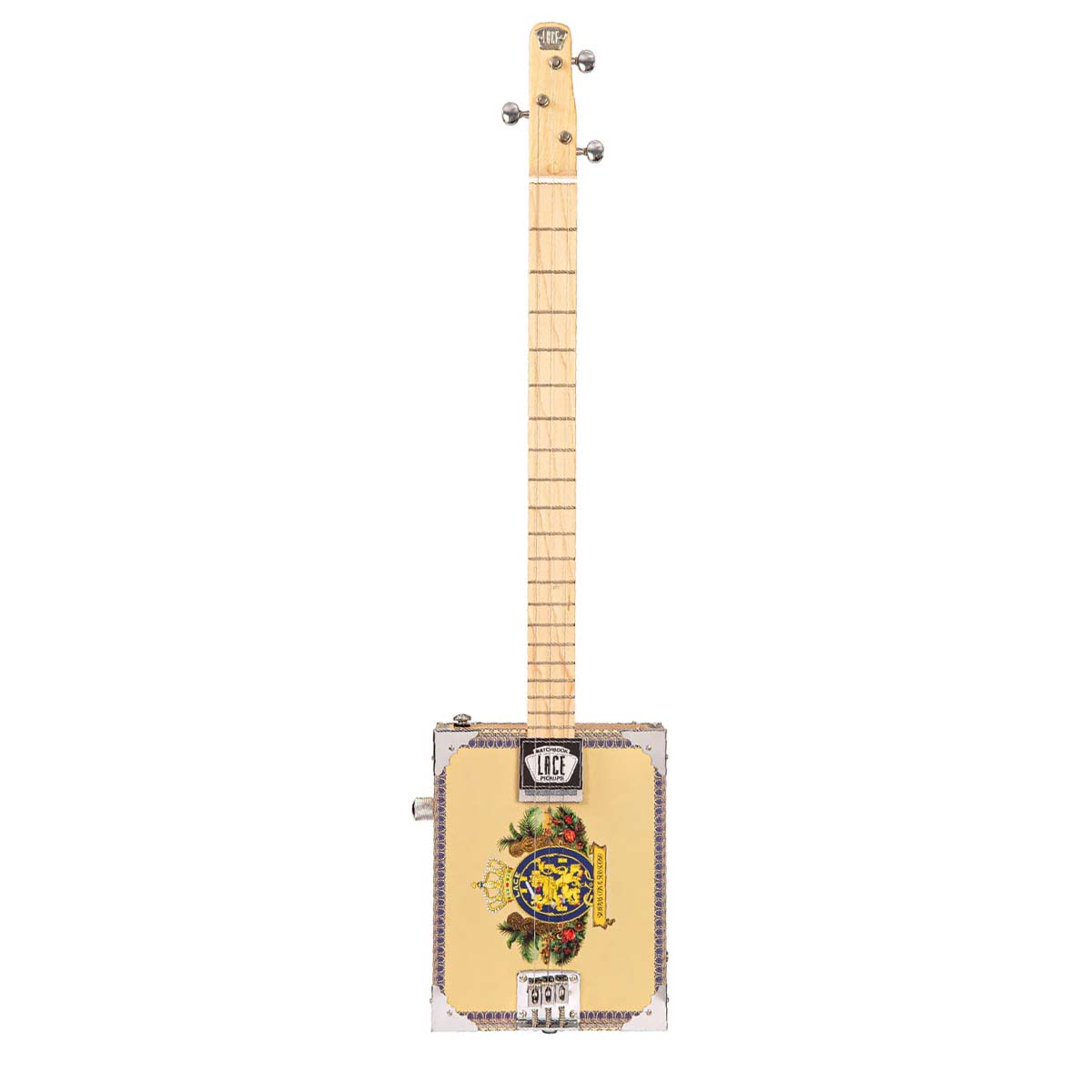 An image of Lace Electric Cigar Box Guitar, Royalty, 3 String