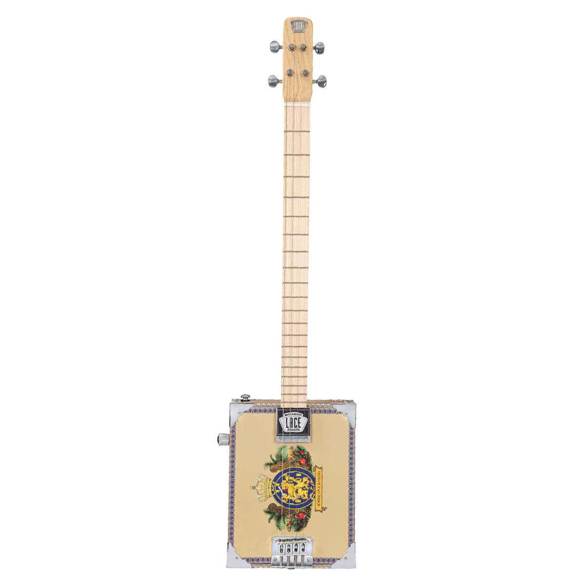 An image of Lace Electric Cigar Box Guitar, Royalty, 4 String
