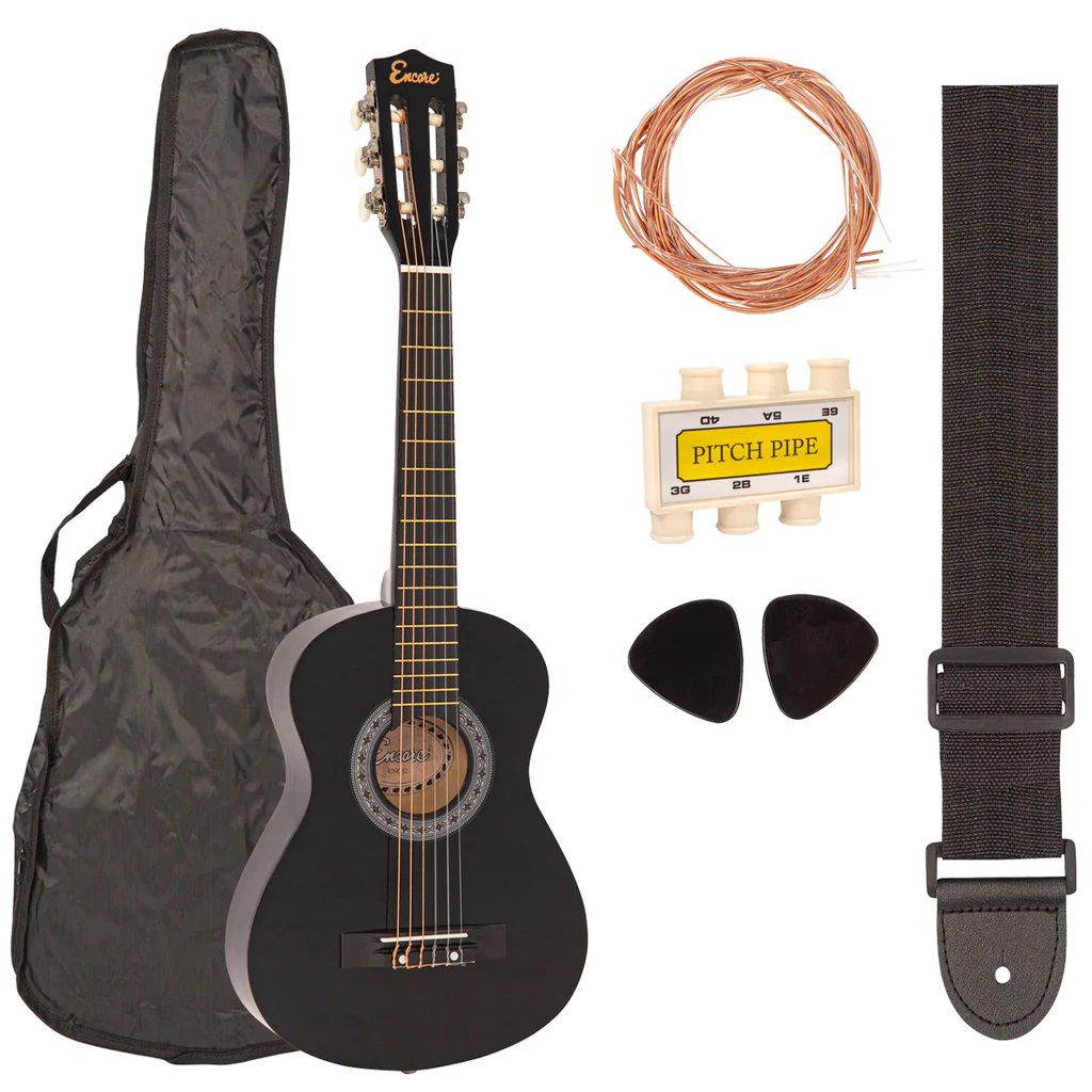 An image of Encore Junior Guitar Starter Pack, Black | PMT Online