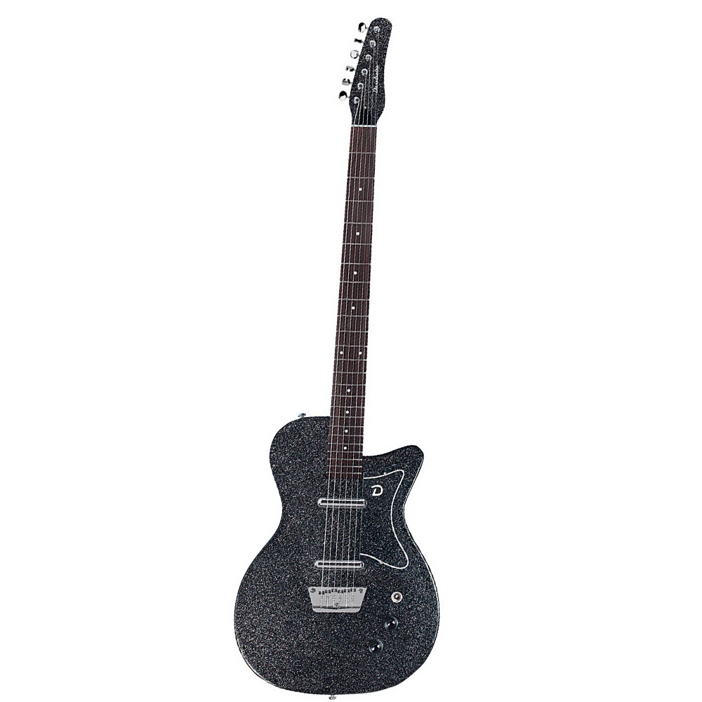 An image of Danelectro 56 Baritone Guitar - Black Sparkle