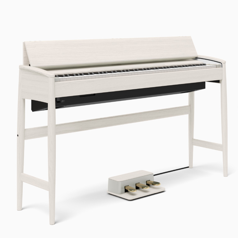 An image of B-Stock Roland Kiyola KF-10 Digital Piano with Stool Sheer White | PMT Online