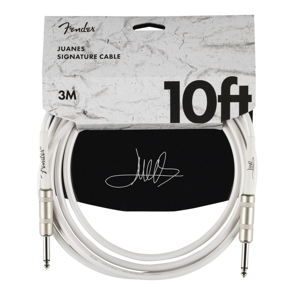 An image of Fender Juanes 10 Ft Instrument Cable Luna White | PMT Online