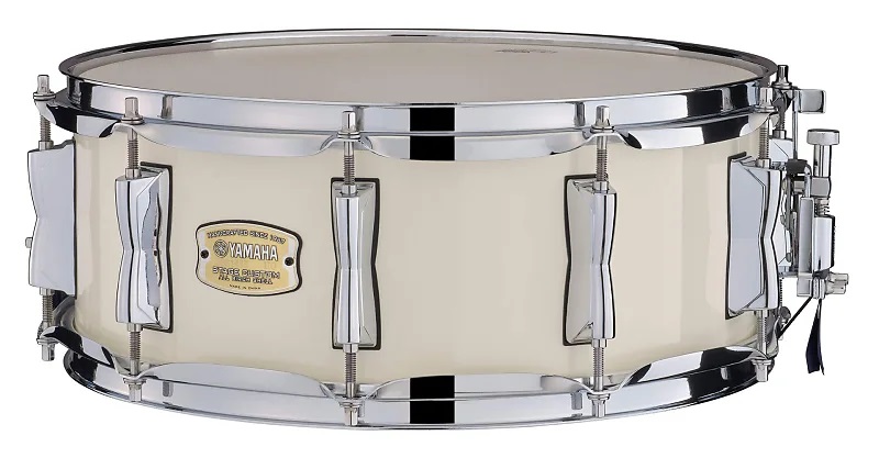 An image of Yamaha Stage Custom Birch 14x5.5 Inch Snare Drum Classic White