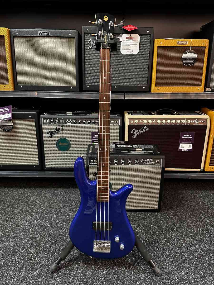 An image of Pre-Owned Spector 4 String Bass, Blue Metallic  | PMT Online