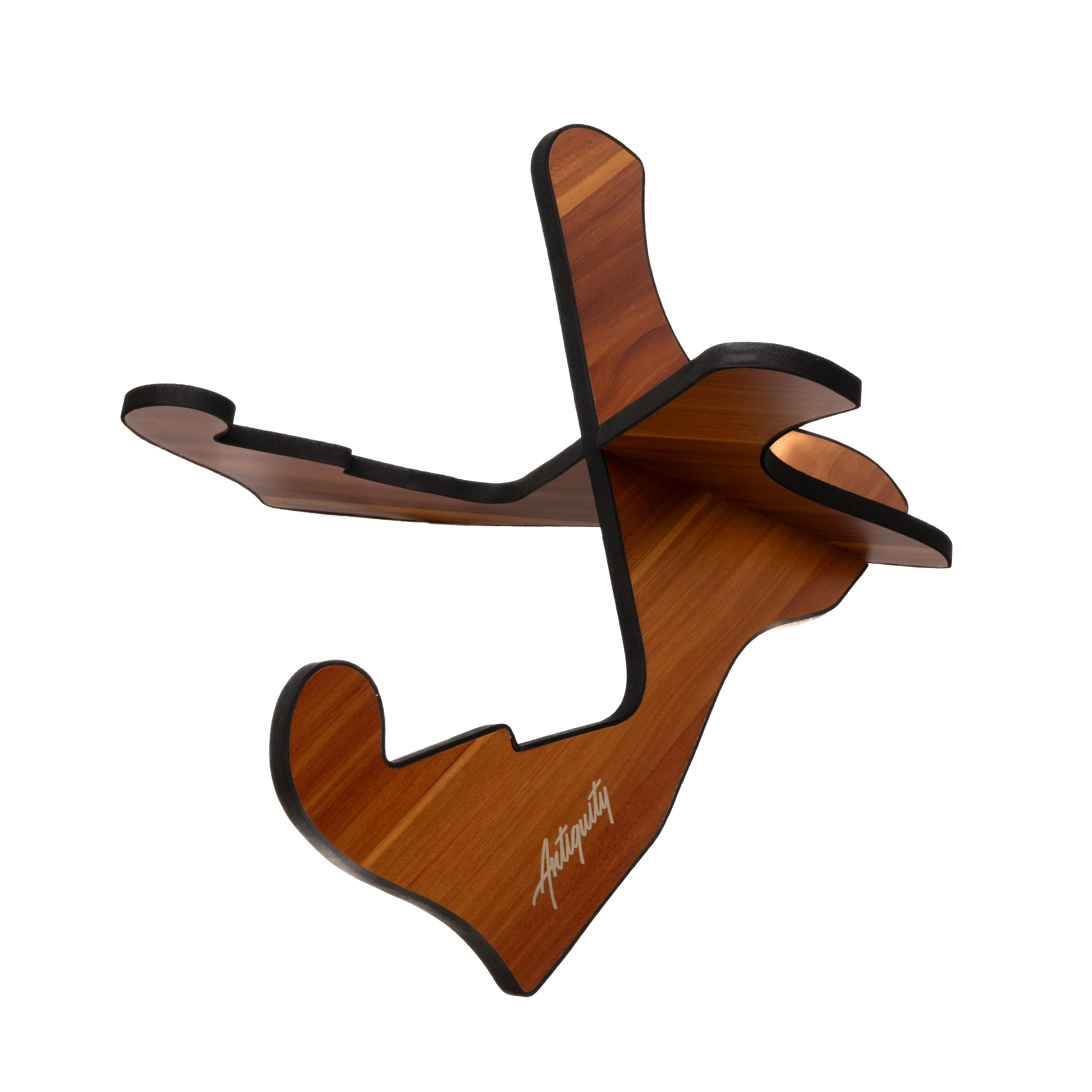 An image of Antiquity Wood Guitar Stand, Light Brown - Gift for a Guitarist | PMT Online