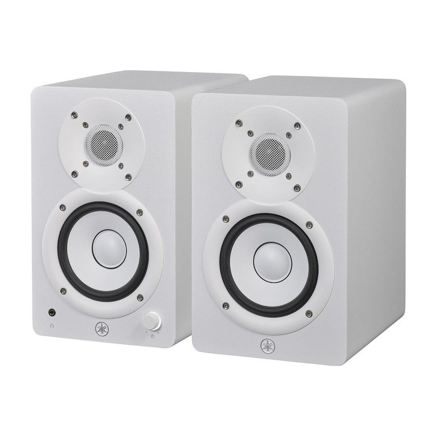 An image of Yamaha HS4 Active Compact Studio Monitors Pair - White | PMT Online
