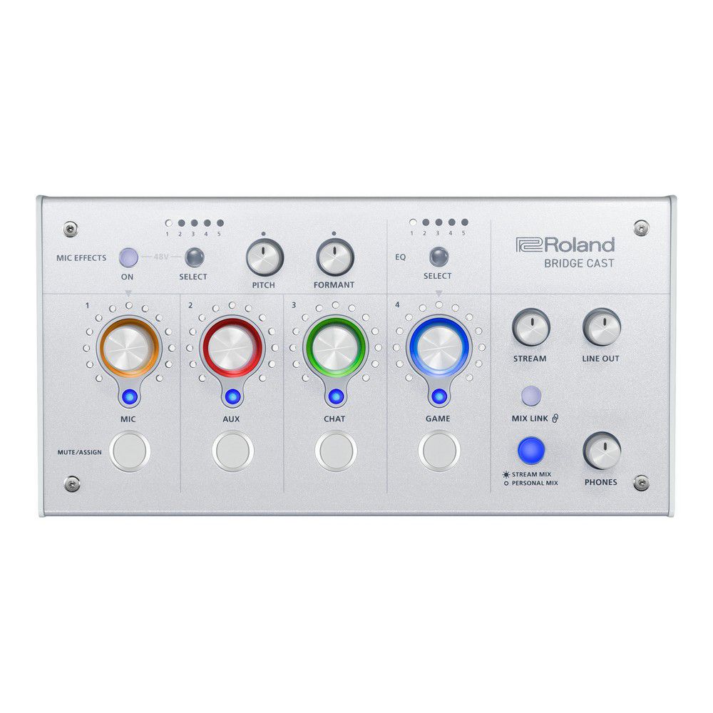 An image of Roland Bridge Cast Gaming Audio Mixer, White | PMT Online