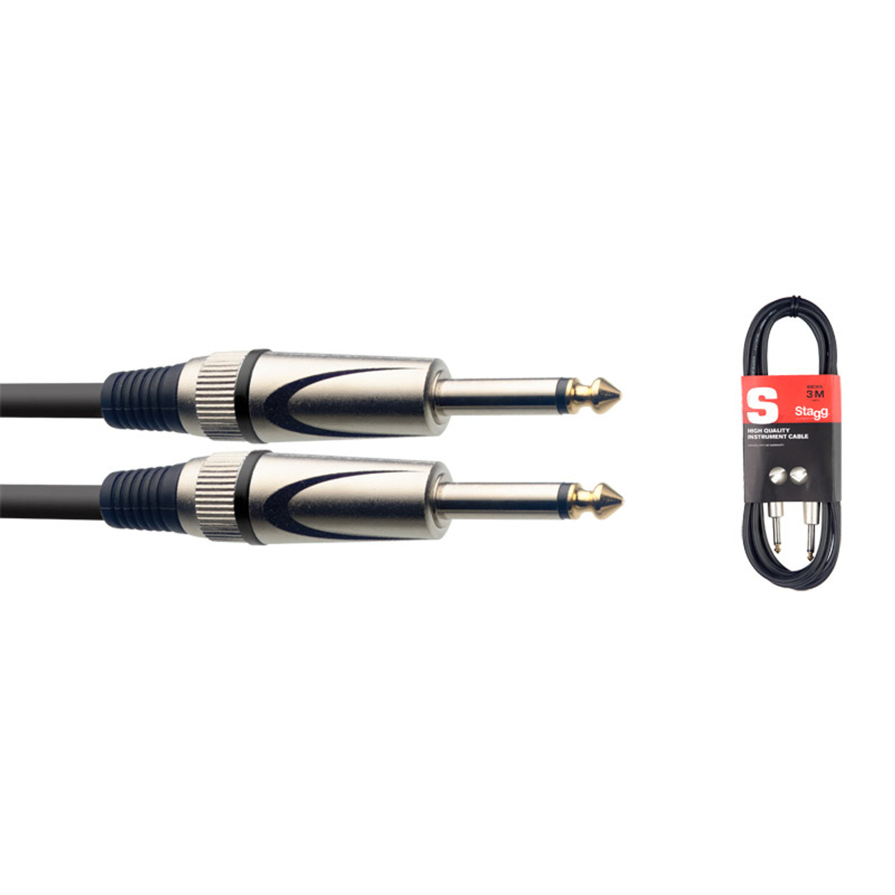 An image of Stagg 1.5M/5FT Instrument CBL-Deluxe Cable | PMT Online