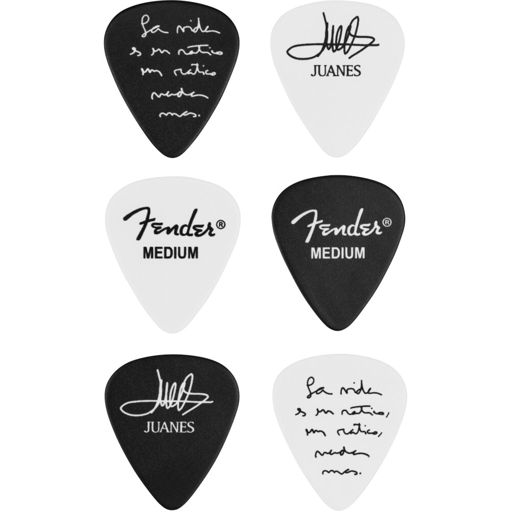 An image of Fender Juanes 351 Celluloid Picks (6) | PMT Online