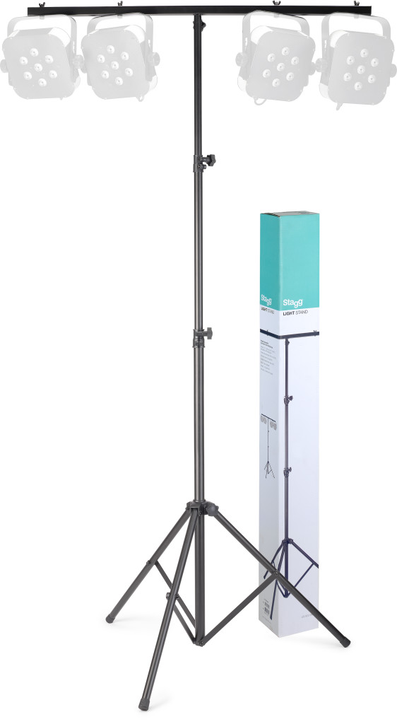An image of B-Stock Stagg LIS-0822BK Height Adjustable Light Stand | PMT Online