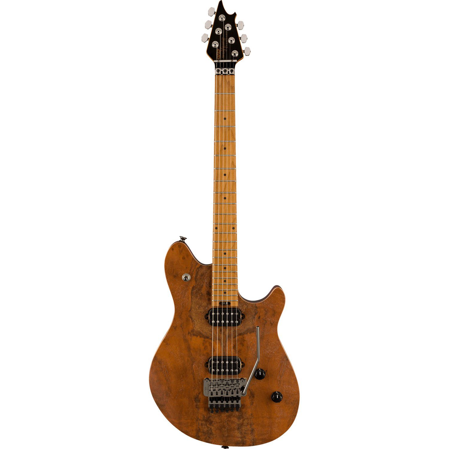 An image of Evh Wolfgang Standard Exotic Baked Maple Fb Black Walnut Electric Guitar | PMT O...