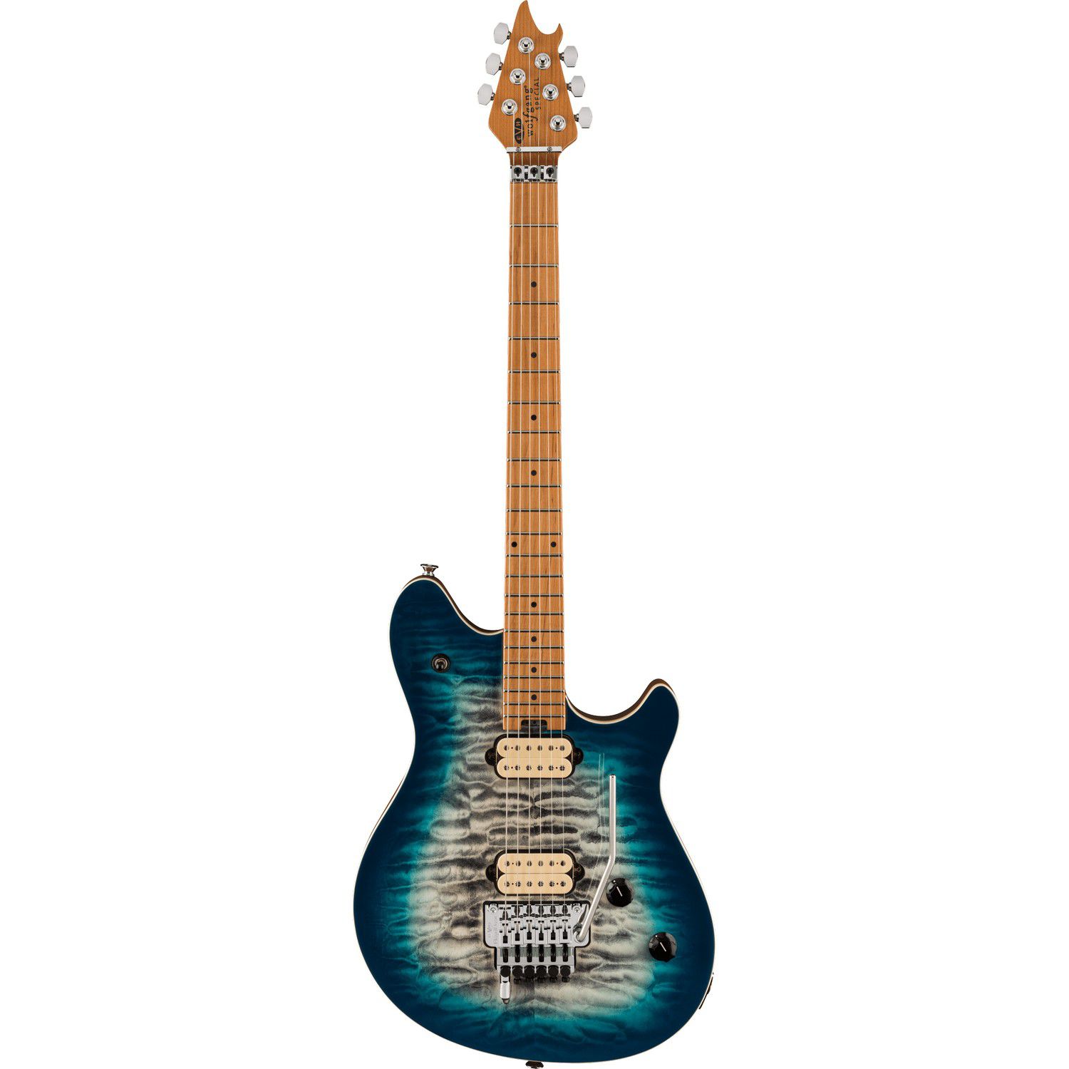 An image of EVH Wolfgang Special QMBKD Electric Guitar MN, Indigo Burst | PMT Online