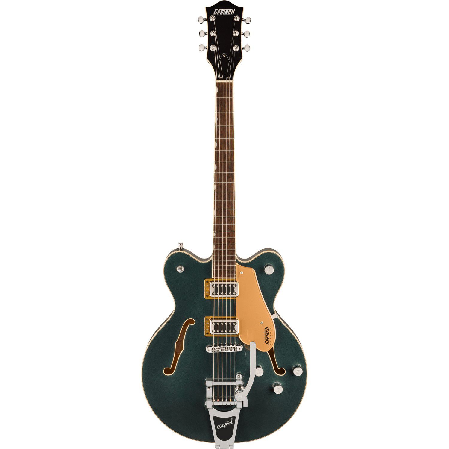 An image of Gretsch Electromatic G5622T CB Bigsby Cadillac Green Electric Guitar | PMT Onlin...