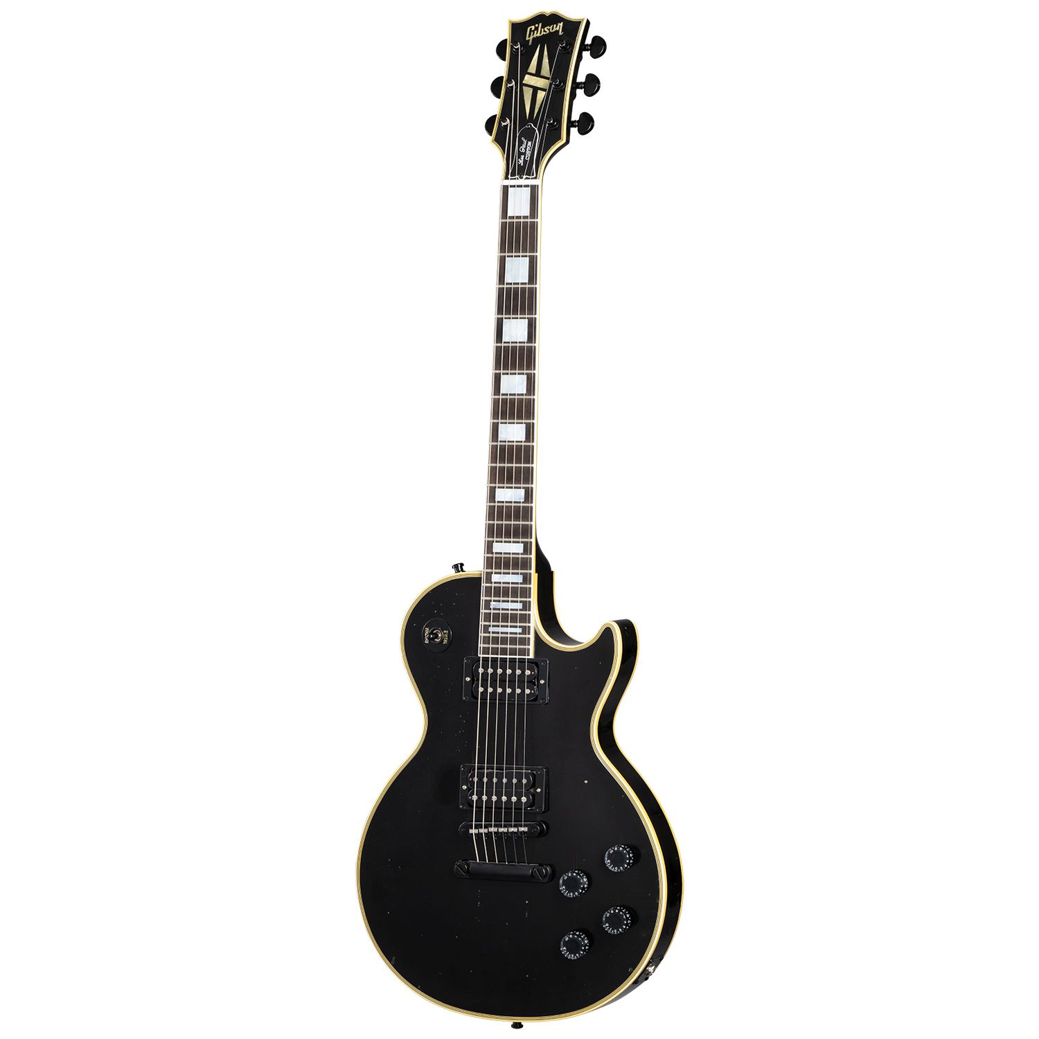 An image of Gibson Kirk Hammettl '89 Les Paul Custom, Murphy Lab Aged Ebony (KH008) | PMT On...