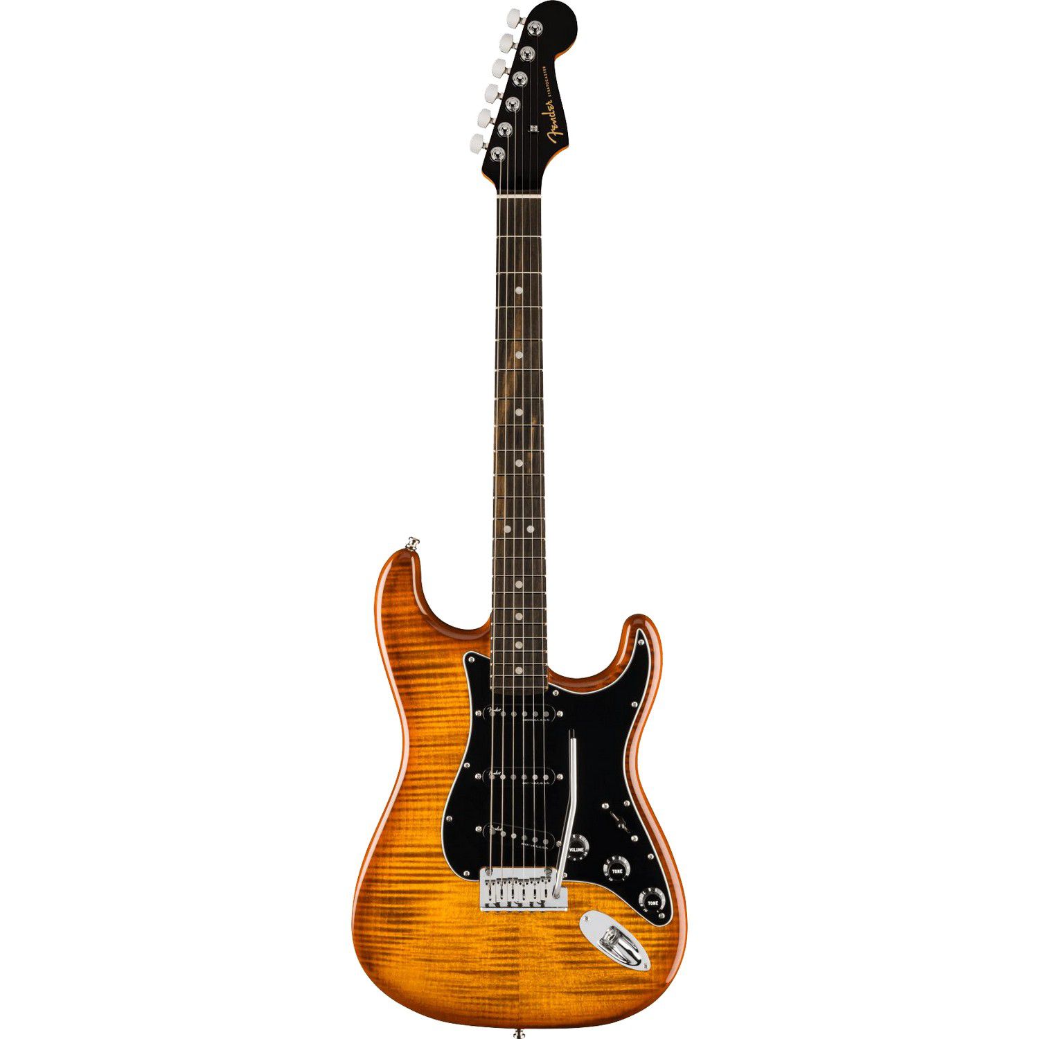 An image of Fender FSR American Ultra Stratocaster EB, Tiger Eye | PMT Online