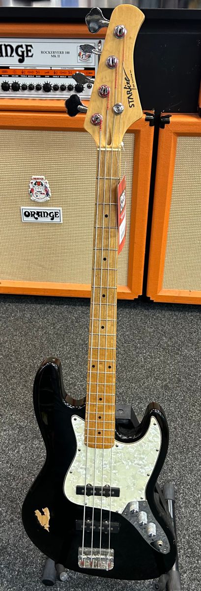 An image of Pre-Owned StarFive EKS Jazz Bass, Black | PMT Online