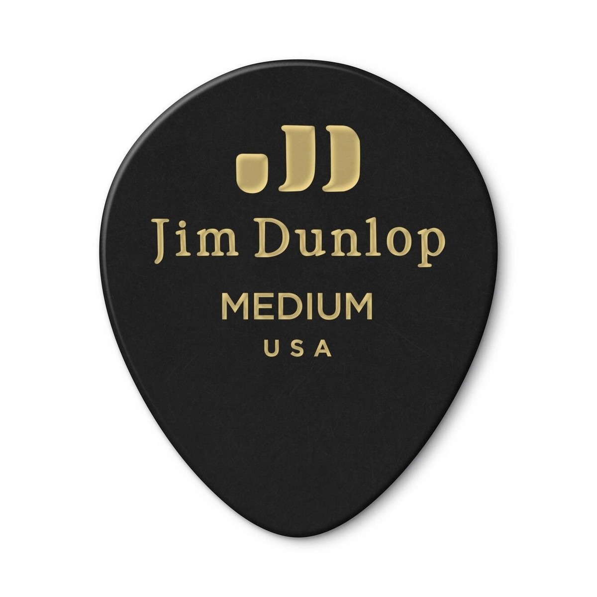 An image of Dunlop Celluloid Tear Drop Black Medium Players (12 Pack) | PMT Online