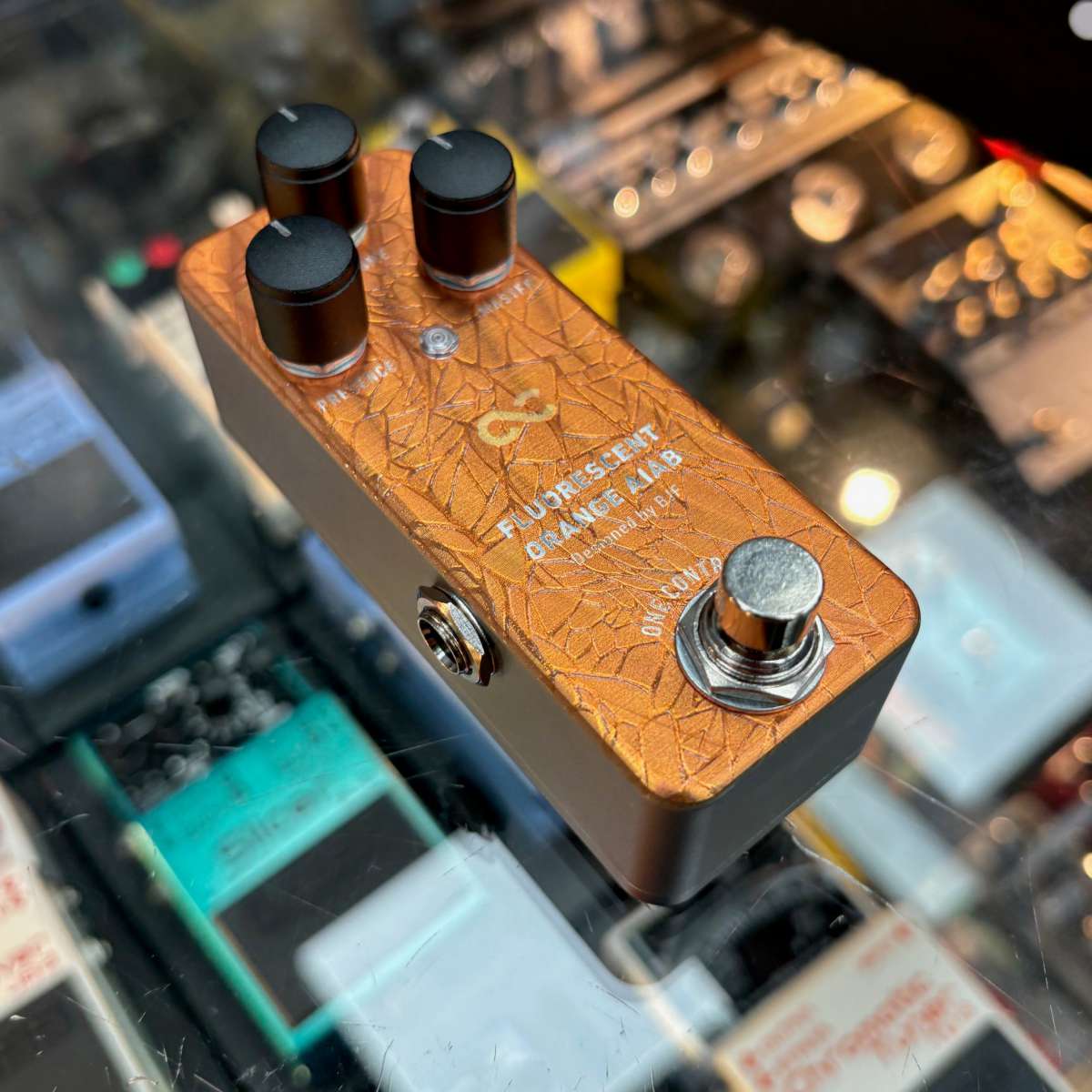 An image of Pre-Owned One Control Fluorescent Orange AIAB Overdrive Pedal | PMT Online
