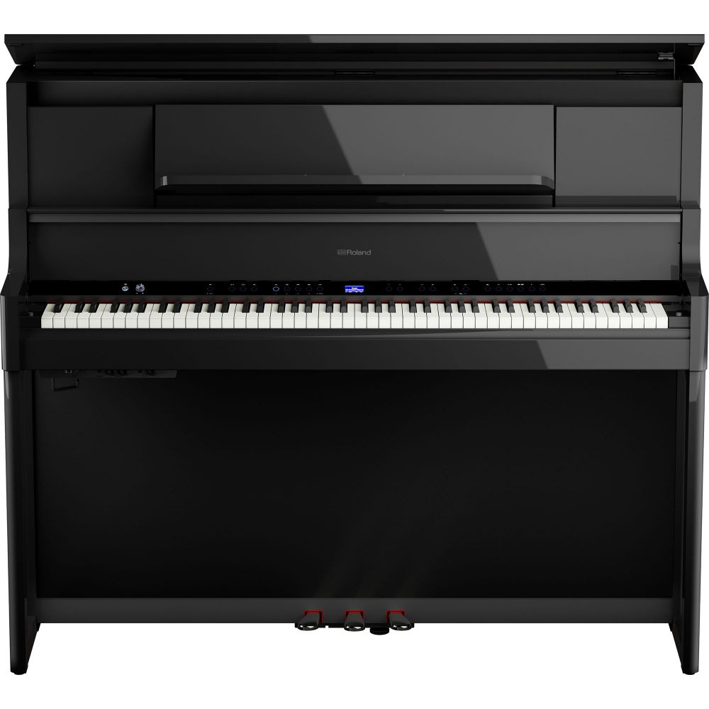 An image of Roland LX-9-PE Luxury Upright Piano Polished Ebony | PMT Online