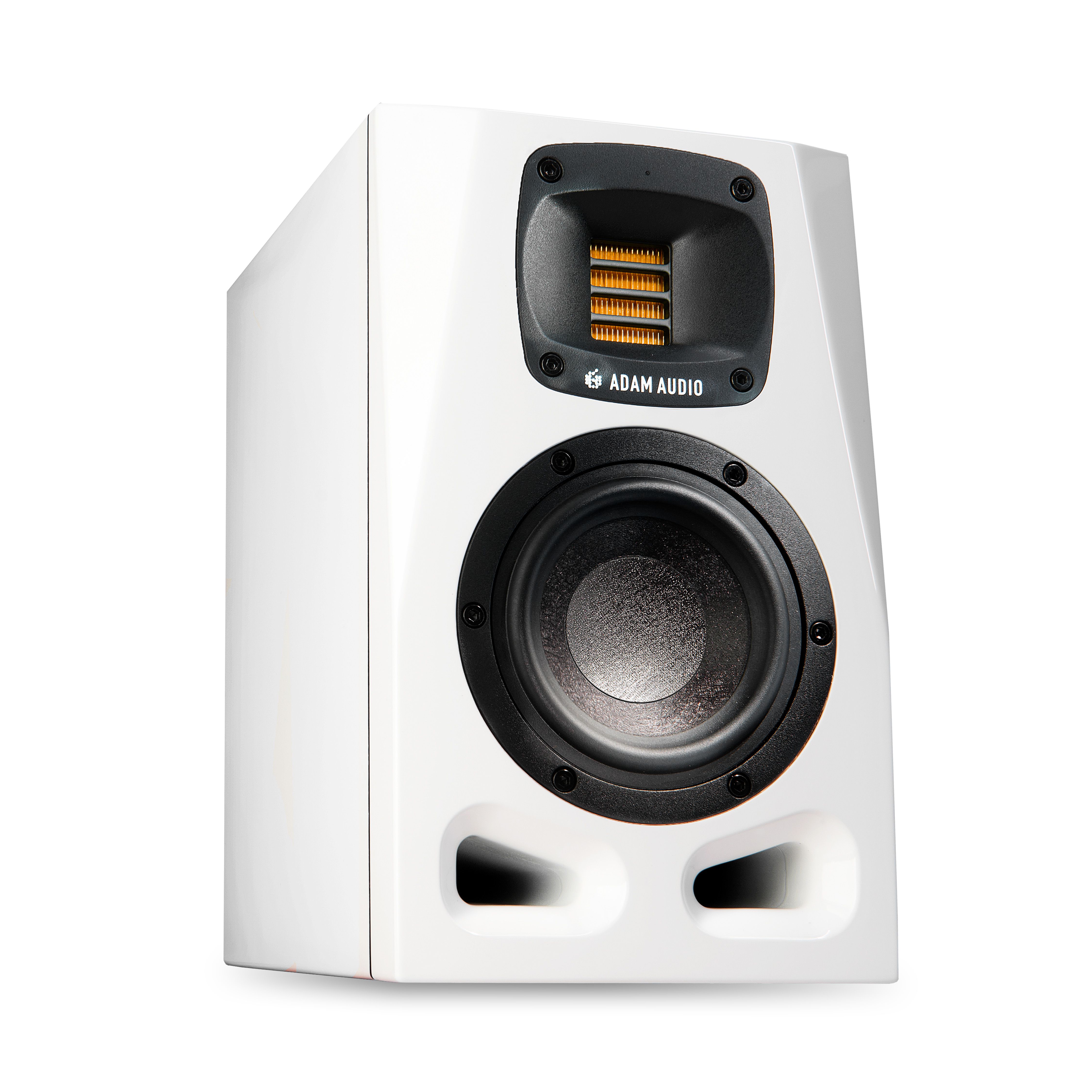 An image of Adam Audio A4V Nearfield Monitor 2-way 4 Inch Woofer, White | PMT Online