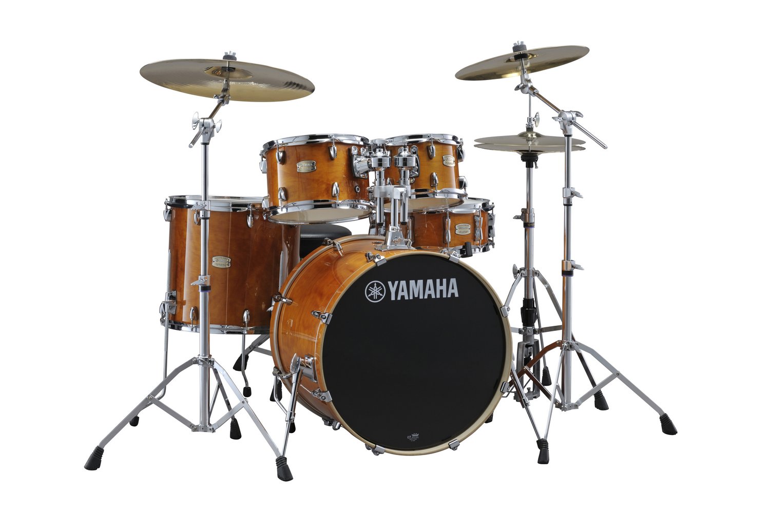 An image of Yamaha Stage Custom 20in Fusion Kit with Hardware in Honey Amber