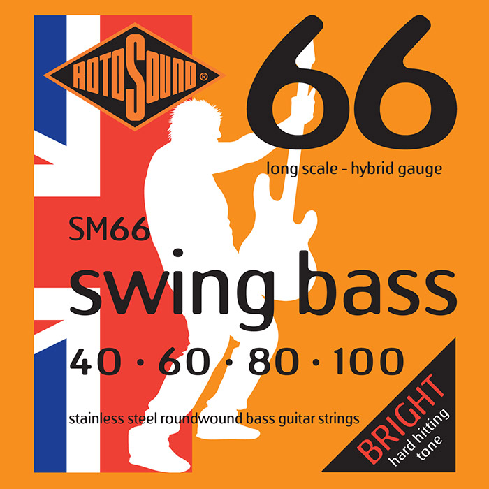 An image of Rotosound SM66 Swing Hybrid Bass Guitar Strings 40-100 | PMT Online